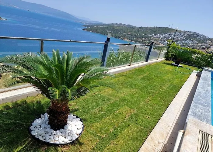 Вилла Paradise Bodrum, 14 Personnes, Vue Mer, Piscine, Privee, Sauna, A Vapeur, Ascenseur