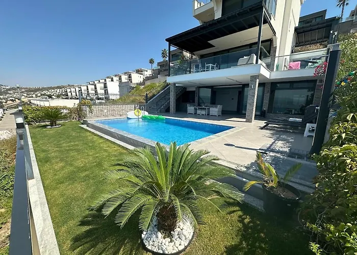 Paradise Bodrum, 14 Personnes, Vue Mer, Piscine, Privee, Sauna, A Vapeur, Ascenseur